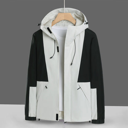 Wasserdichte Herren Regenjacke Schwarz Modern - BerlinGlamour