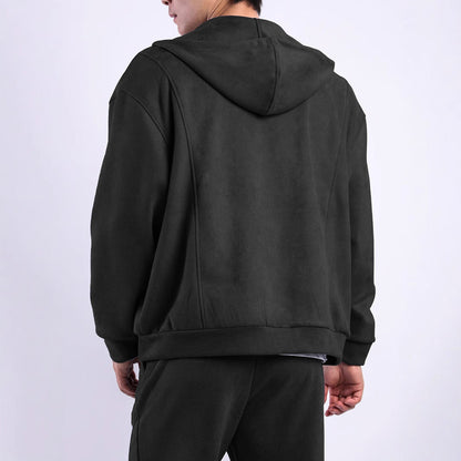 Herren Fleecejacke Warm mit Taschen Ergonomisch