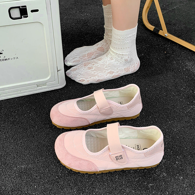 Damen Ballerinas Komfort Atmungsaktiv Verstellbar