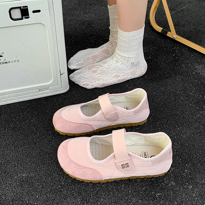 Damen Ballerinas Komfort Atmungsaktiv Verstellbar