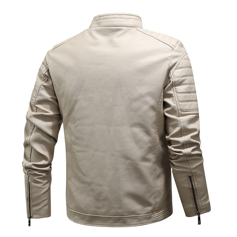 Herren Lederjacke Schwarz Modern Mit Innenfutter