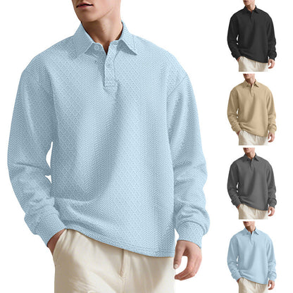 Herren Langarmhemd Modern Strukturiert Elegantes Design