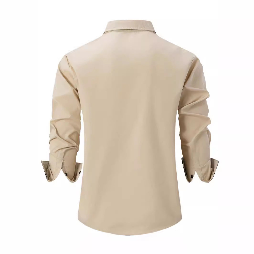 Elegantes Herren-Hemd mit Kontrastkragen Baumwolle