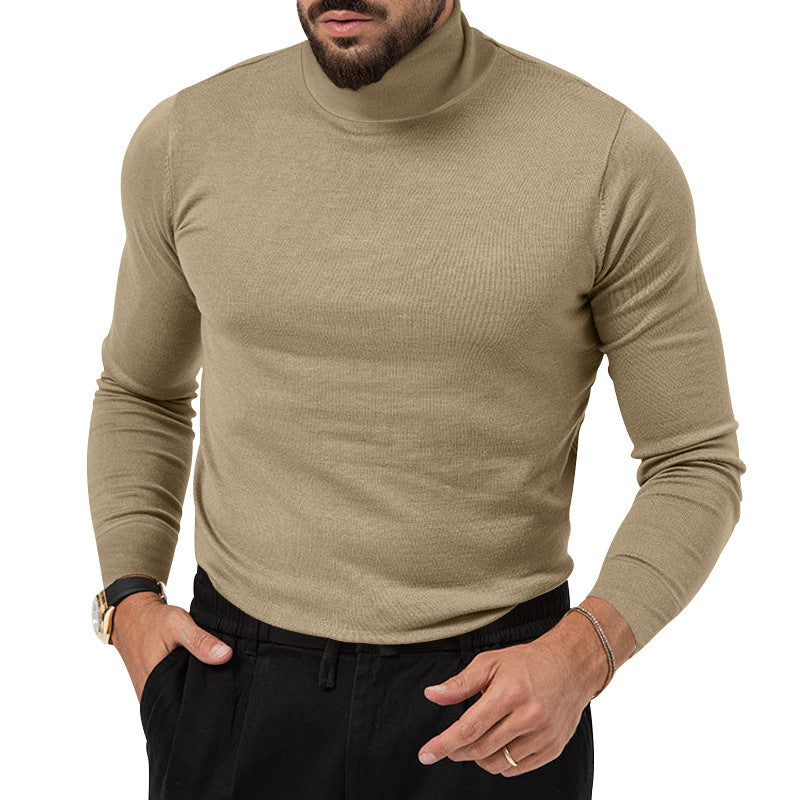 Herren Pullover Stehkragen Weich Strick Modern