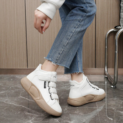 Damen Sneaker Sportlich High-Top Warm gefüttert