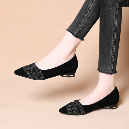 Damen Ballerinas Glitzer Sneaker Spitze Comfort - BerlinGlamour