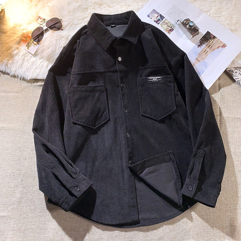 Herren Kordjacke Modern Schnitt mit Brusttaschen