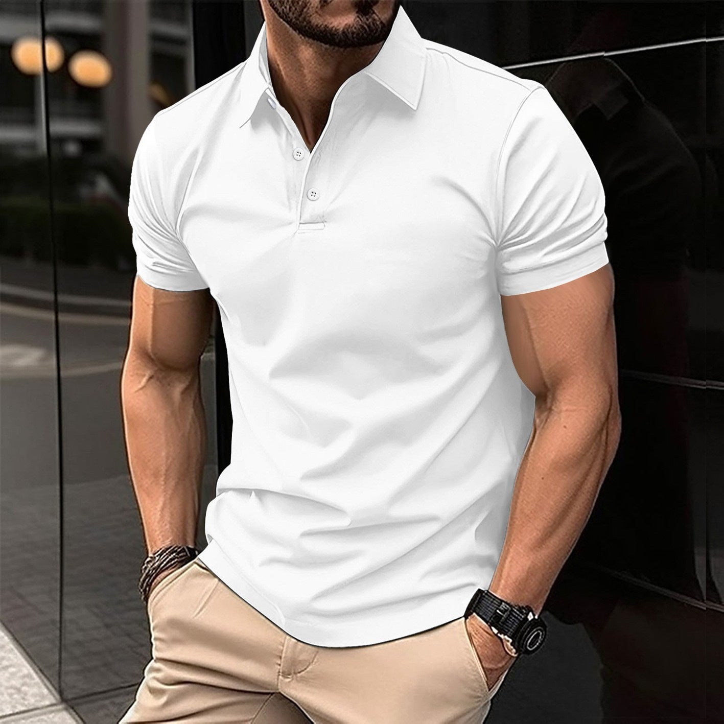 Herren Poloshirt Elegantes Designer-Shirt