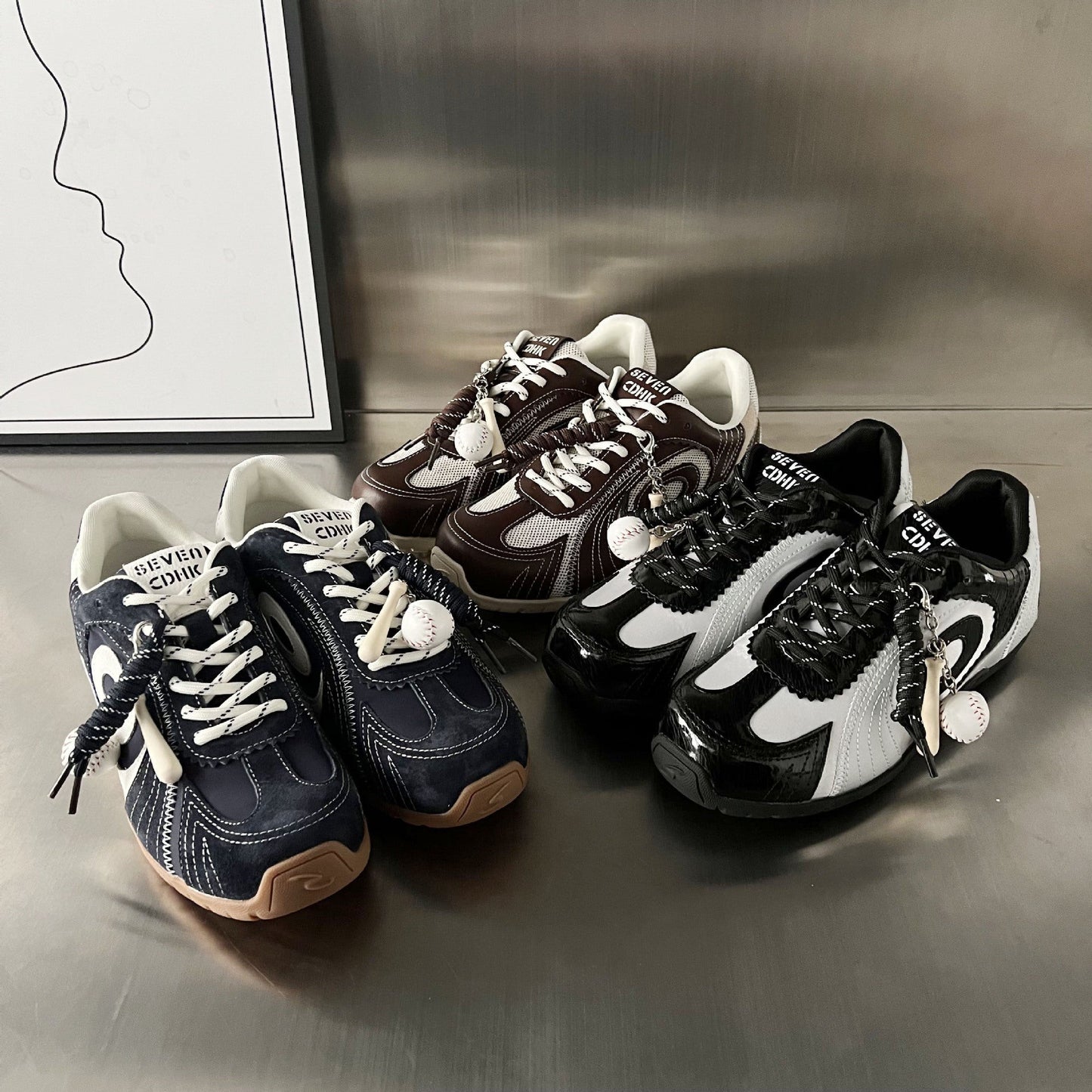Damen Sneaker Sportlich Atmungsaktiv Mesh Trendy