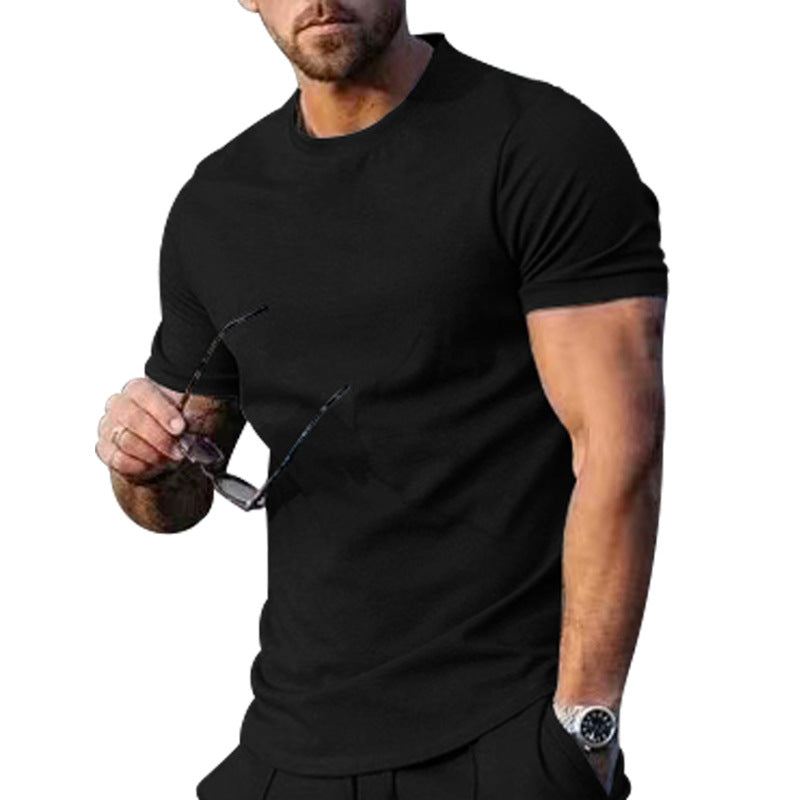 Herren T-Shirt Rundhals atmungsaktiv Baumwolle Weich