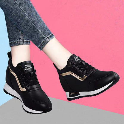 Damen Wedgesneaker Höhe Hochzeitsschuhe Modisch Rutschfest