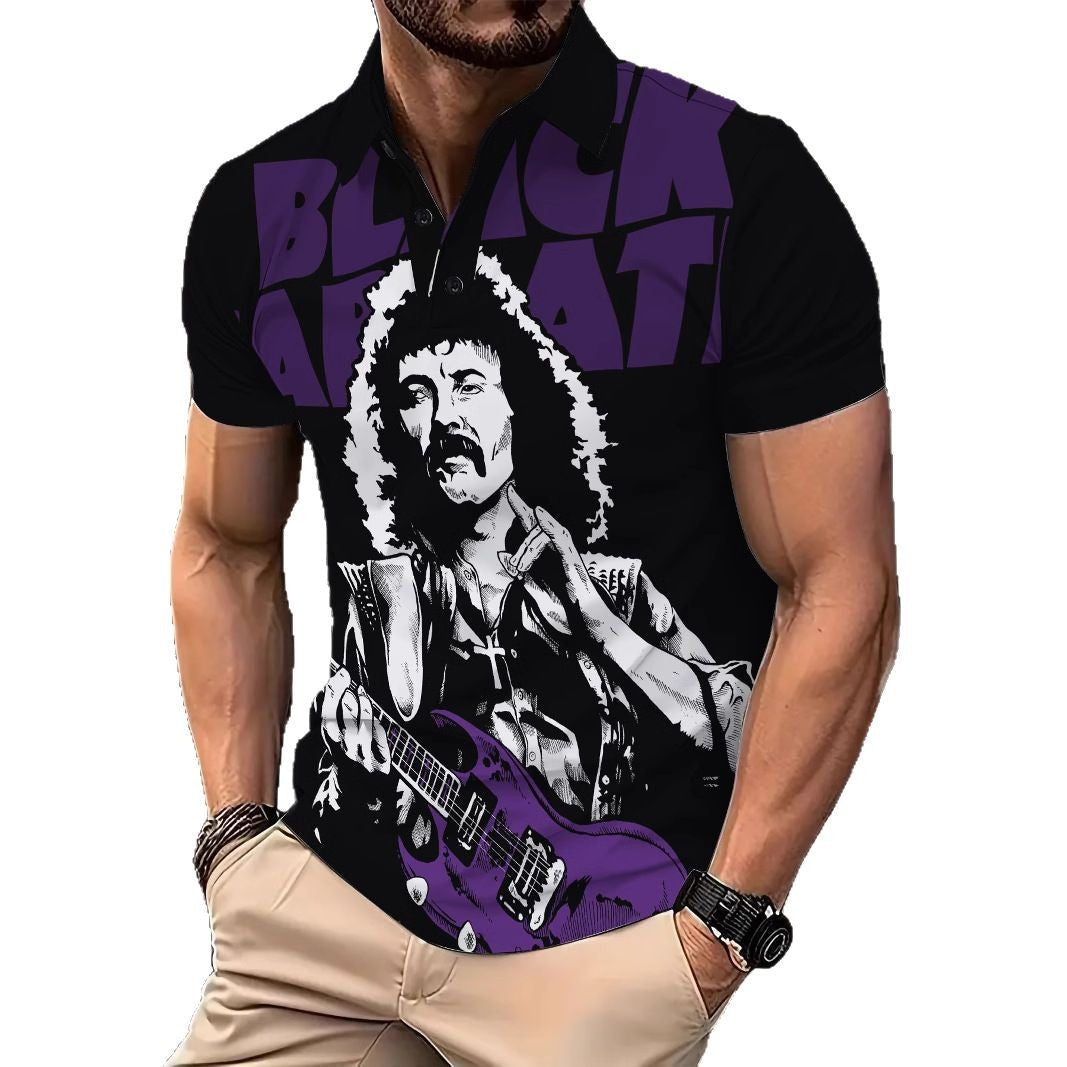 Herren Poloshirt Modern Grafik Design Berlin Style