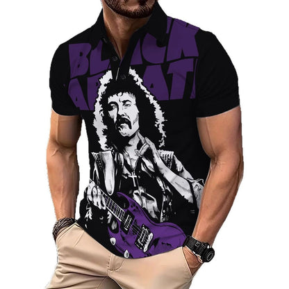 Herren Poloshirt Modern Grafik Design Berlin Style