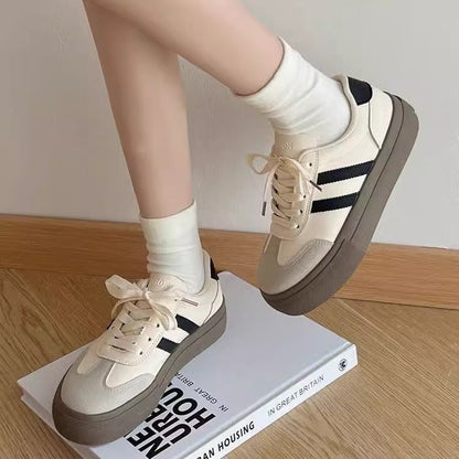 Damen Sneaker Retro-Style Hochwertig Stabil