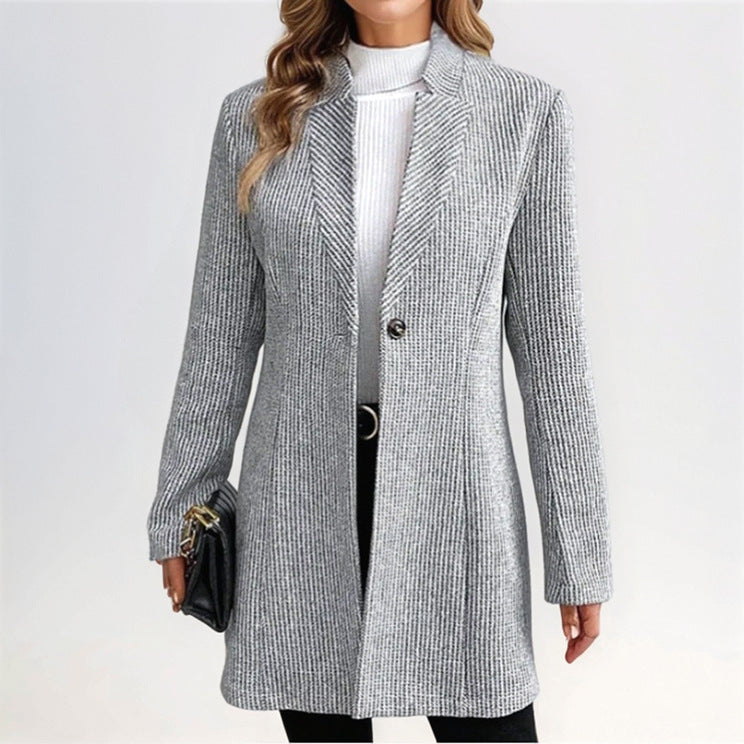 Damen Blazer Elegant Strukturieren Business Chic