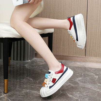 Damen Sneaker Bequem Komfort Laufsohle Schnürsenkel Modern