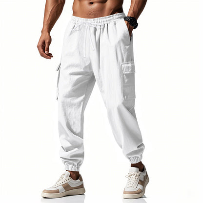 Herren Cargo-Hose Bequem Elastisch Taschen