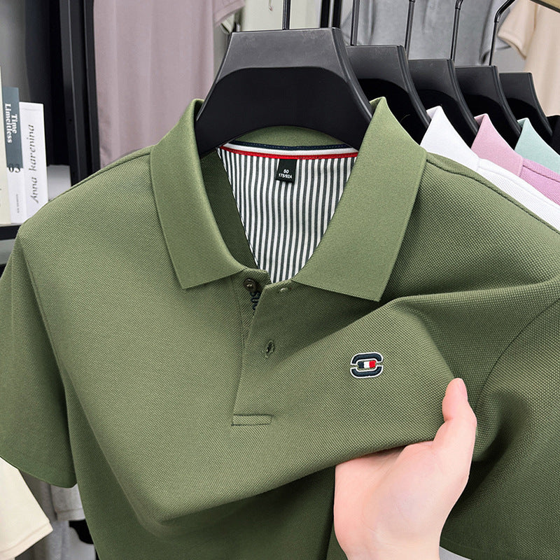 Herren Polohemd Elegantes Piqué Hemd Modern Knopfleiste