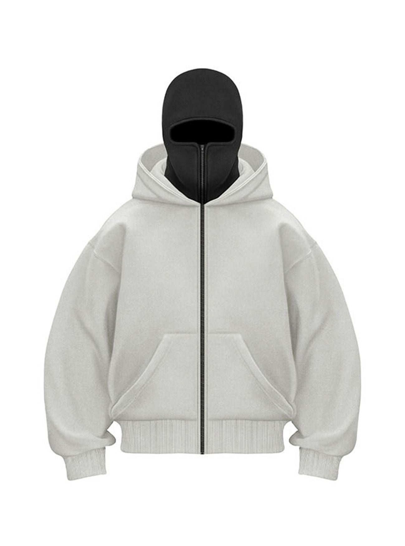 Herren Kapuzenpullover Großes Modell Reißverschluss Oversized