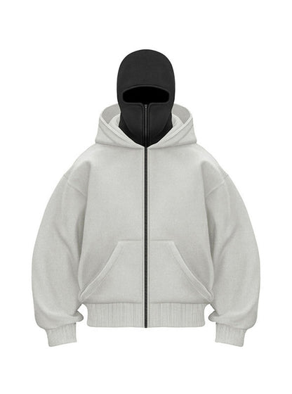 Herren Kapuzenpullover Großes Modell Reißverschluss Oversized