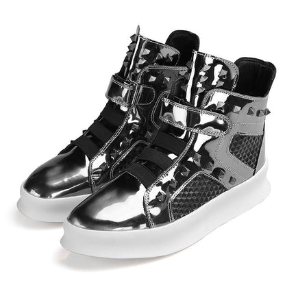 Damen High-Top Sneaker Netzoptik Rutschfest Modern