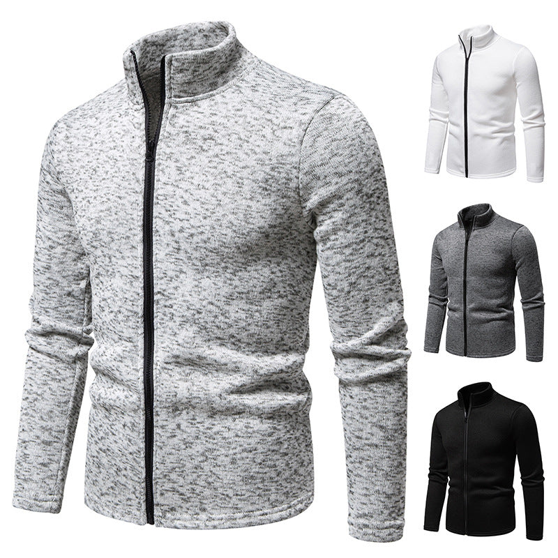 Herren Fleecejacke Warm mit Reißverschluss Hochkragen - BerlinGlamour