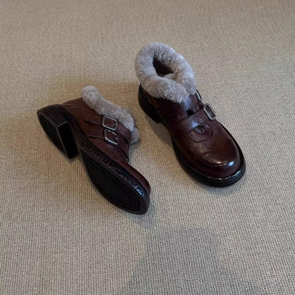Damen Stiefeletten Warm Gefüttert Schnürsenkel Modisch Schwarz