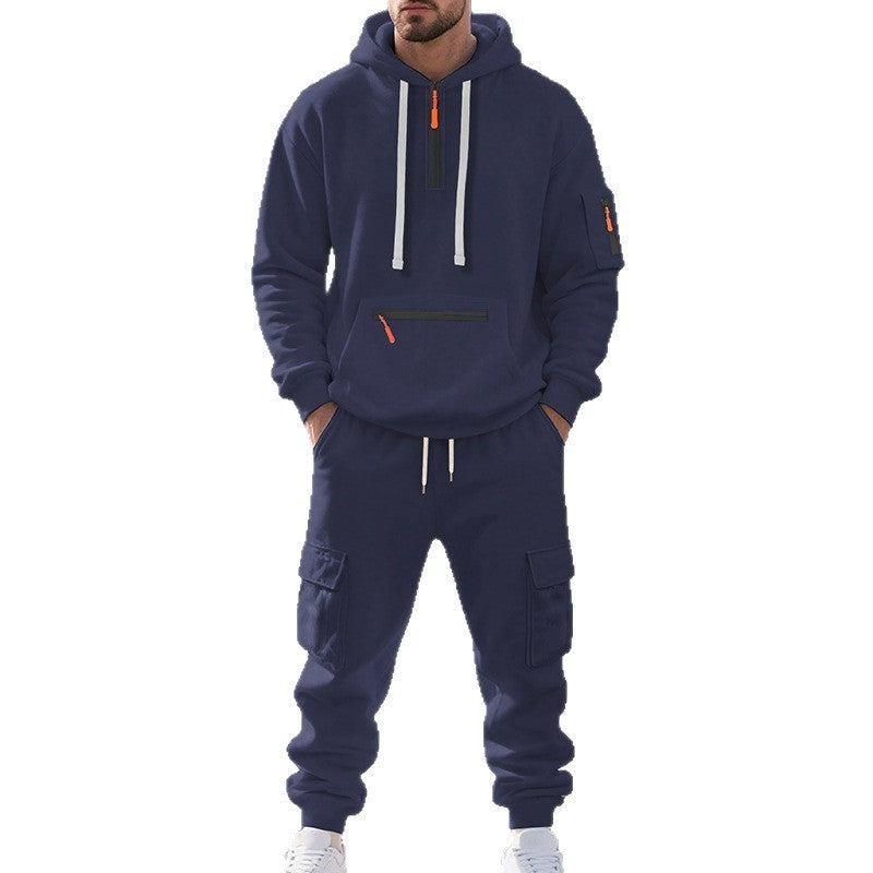 Herren Hoodie mit Cargo-Hose Bequem Lässig