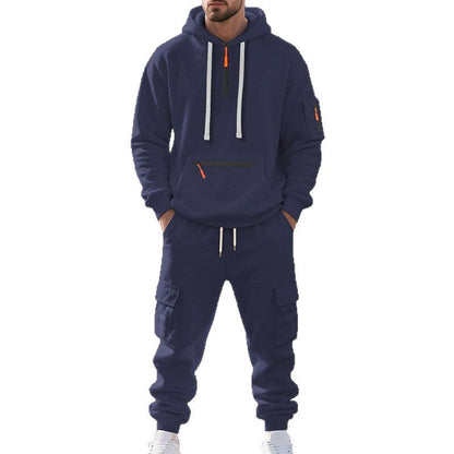 Herren Hoodie mit Cargo-Hose Bequem Lässig