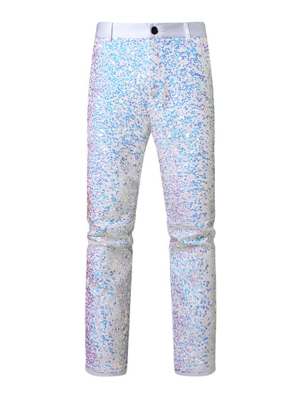 Glitzernde Herrenhose mit Pailletten Effekt Partyhose