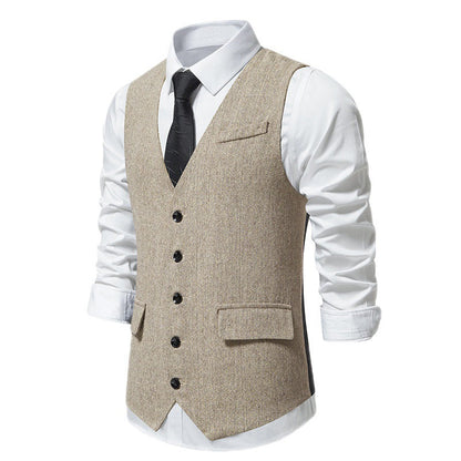 Herren Anzugweste Modern Slim Fit mit Taschen Elegant