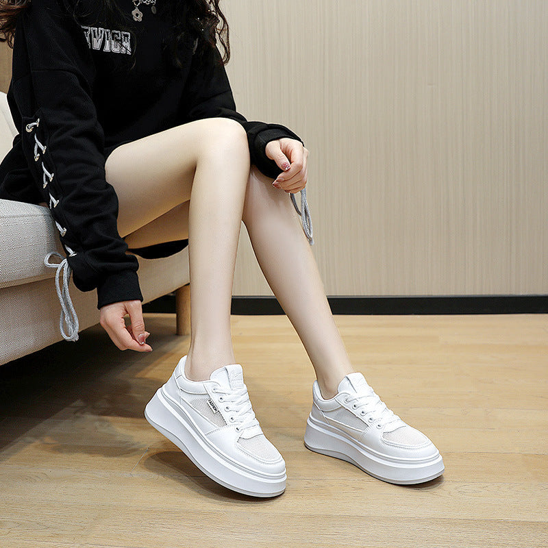 Damen Sneaker Plateau atmungsaktiv sportschuhartig