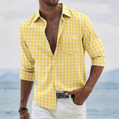 Herren Karo Hemd Modern Casual