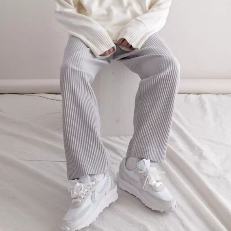 Herren Chino-Hose Plissiert Elastisch Modern