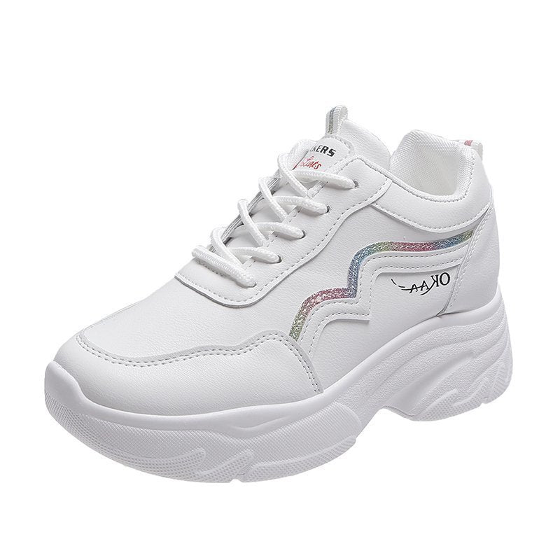 Damen Sneaker Sportlich Plateau atmungsaktiv