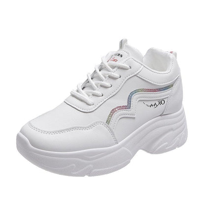 Damen Sneaker Sportlich Plateau atmungsaktiv