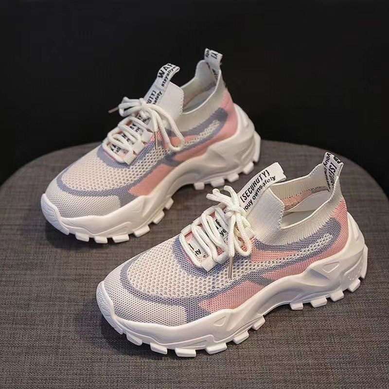 Damen Laufschuhe Atmungsaktiv mit dicken Sohlen