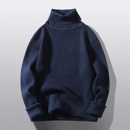 Herren Rollkragenpullover Strick Bequem Modern