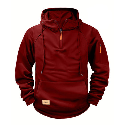 Herren Kapuzenpullover Sportlich Reißverschluss Functional