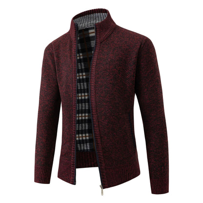 Herren Strickjacke Modern Stehkragen Elegante Optik