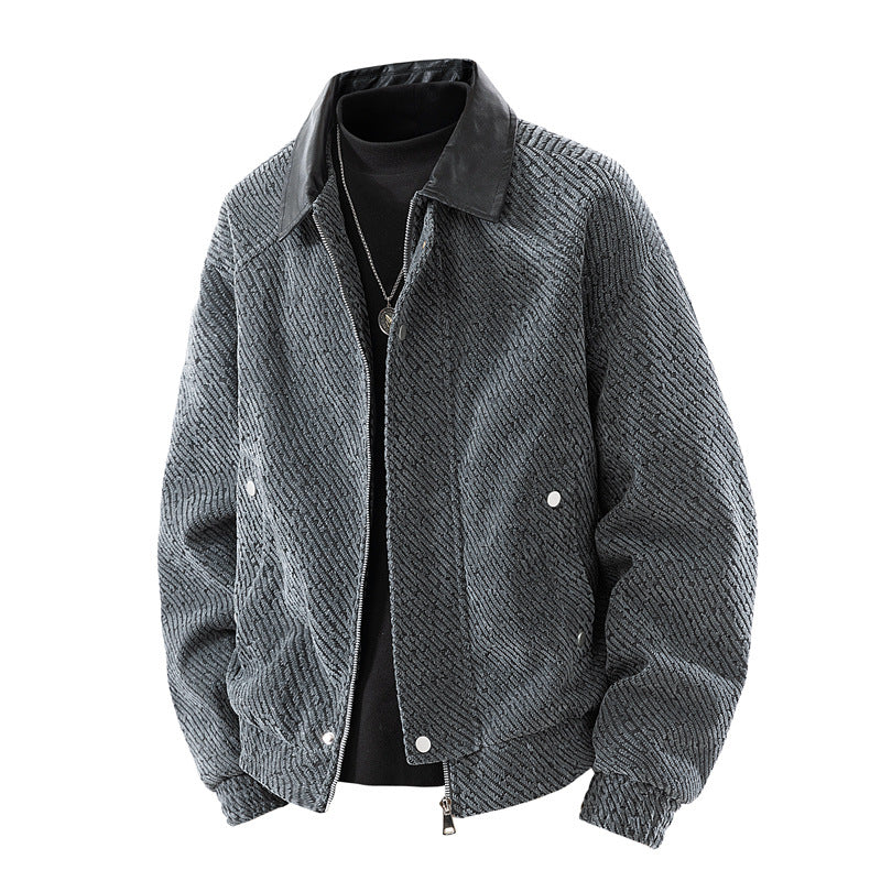Herren Bomberjacke Trendig Modern Schwarz