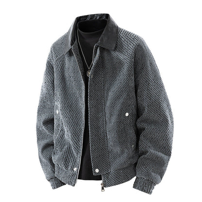 Herren Bomberjacke Trendig Modern Schwarz