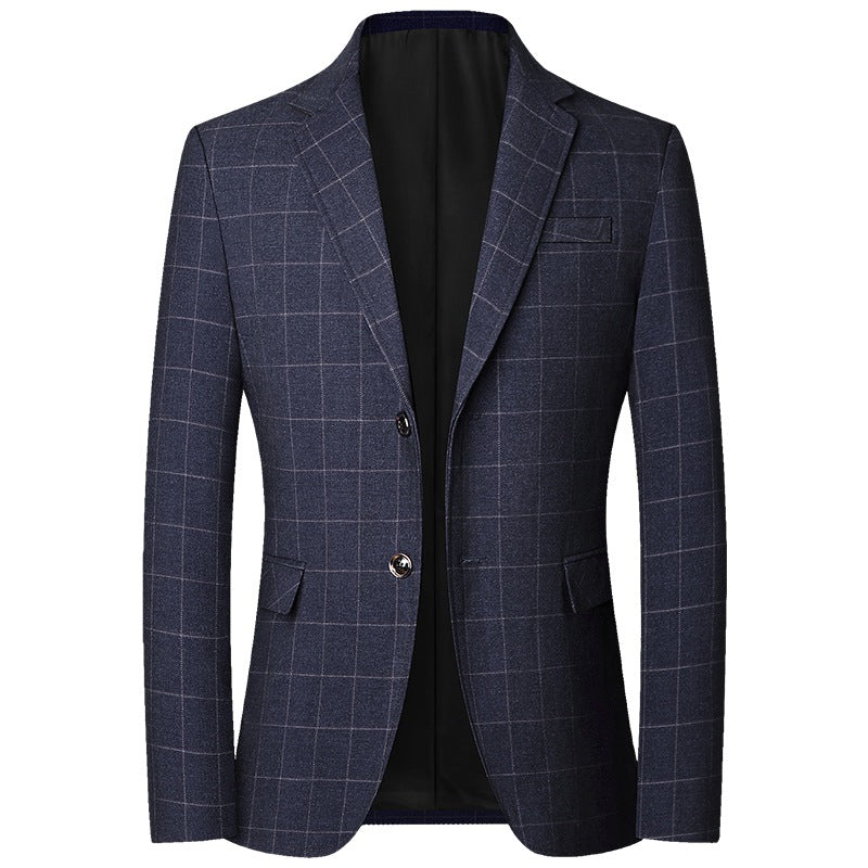 Schwarzer Karo Blazer Modern Slim Fit