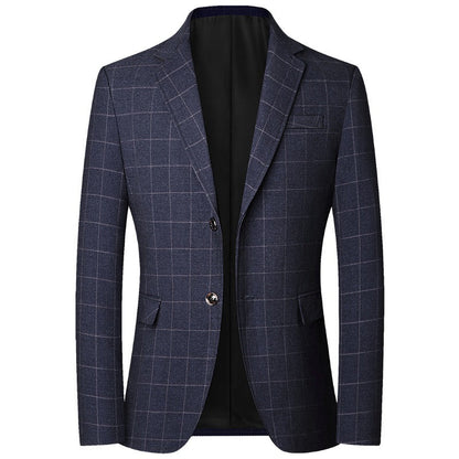 Schwarzer Karo Blazer Modern Slim Fit
