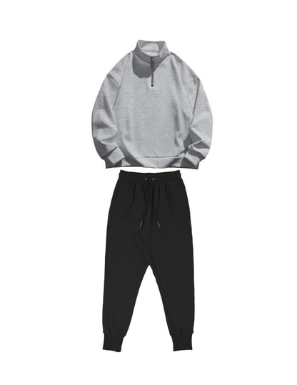 Herren Trainingsanzug Set Sportlich Modern mit Taschen