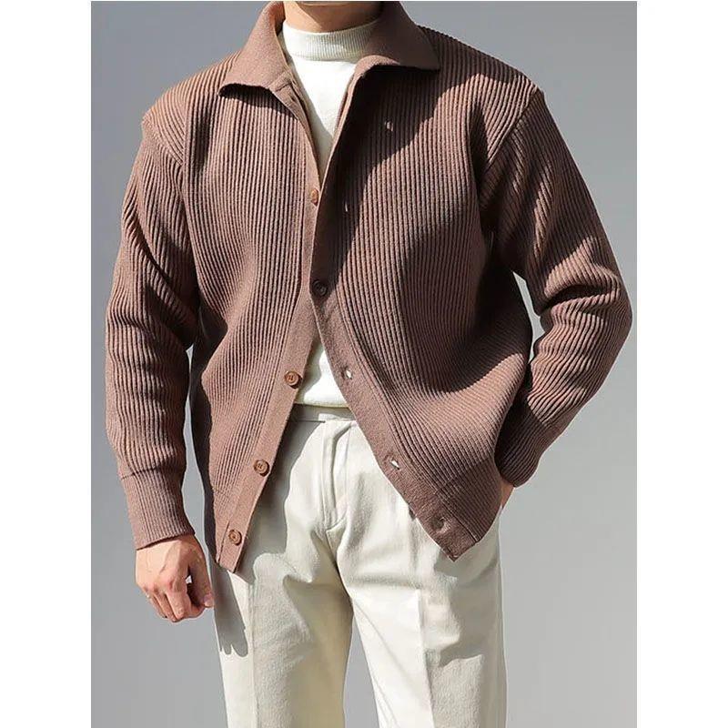 Herren Jacke Strukturiert Button Down Modern