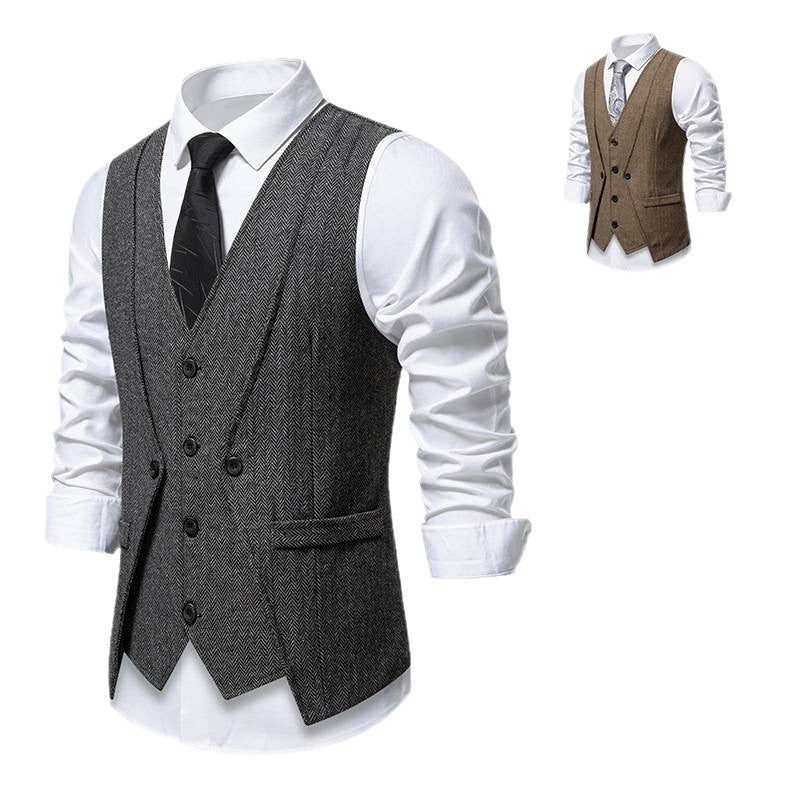 Herren Anzugswesten Klassisch kariert Elegent