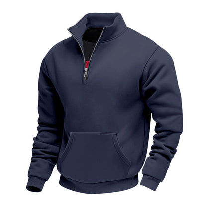 Herren Fleece Pullover Halbzipp Modern Warm