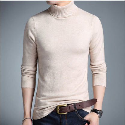 Herren Rollkragenpullover aus Merino Wolle Warm Elegant
