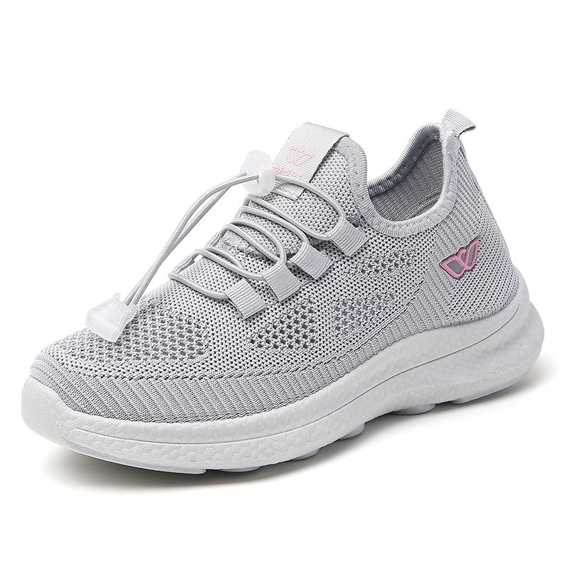 Damen Sneaker Atmungsaktiv Schnürsenkel Flexibler Laufschuh